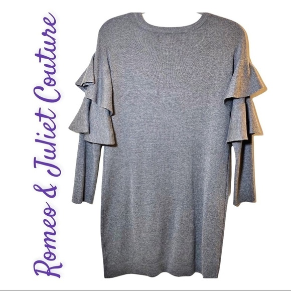 ROMEO & JULIET COUTURE Tiered Sleeve Mini Sweater Dress, Size Medium - Picture 7 of 7